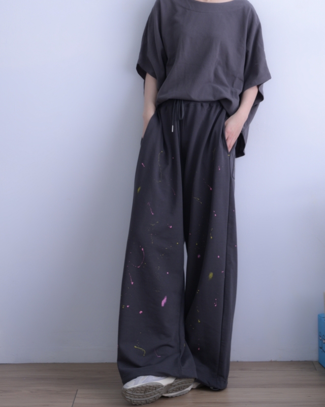 韓 潑漆感休閒褲 2色 size