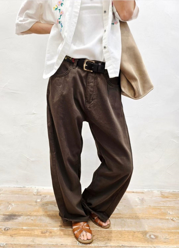 韓 素色小寬褲 2色