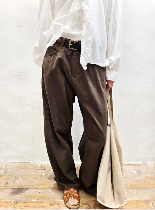 韓 素色小寬褲 2色