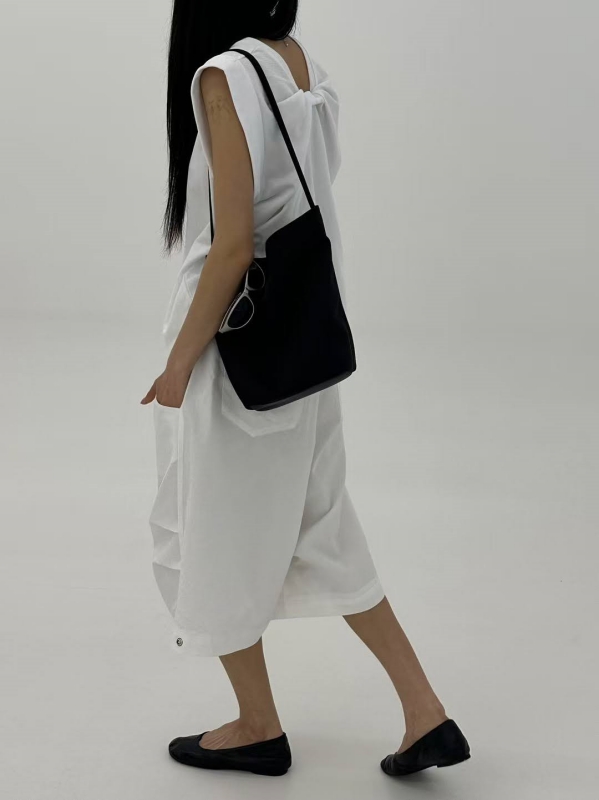 韓 下釦七分寬褲 3色