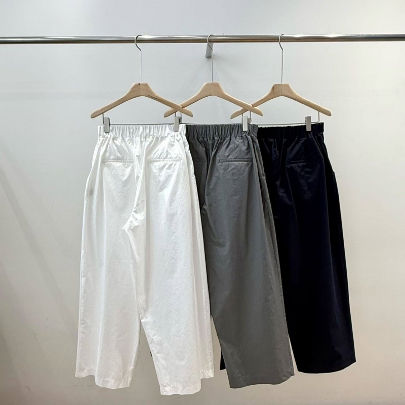 韓 小打摺後腰鬆緊寬褲 3色