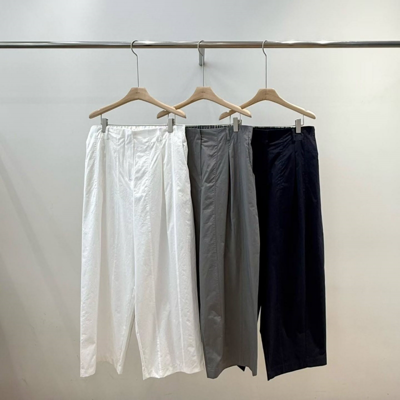 韓 小打摺後腰鬆緊寬褲 3色