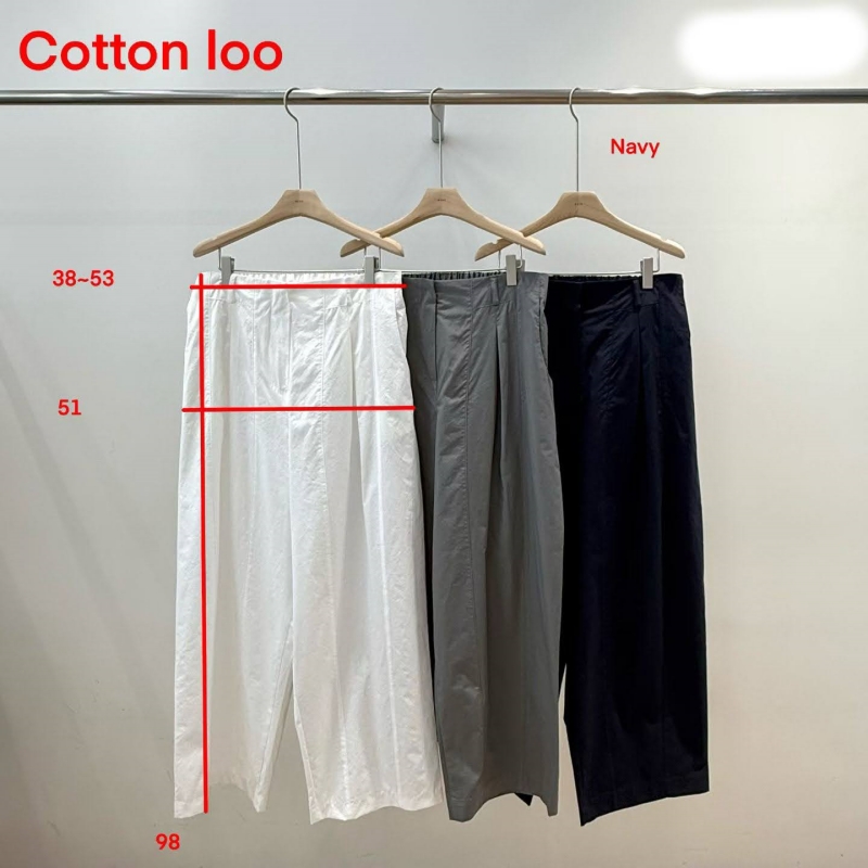 韓 小打摺後腰鬆緊寬褲 3色