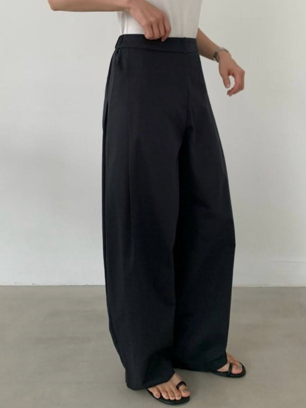 韓 側打摺寬褲 3色