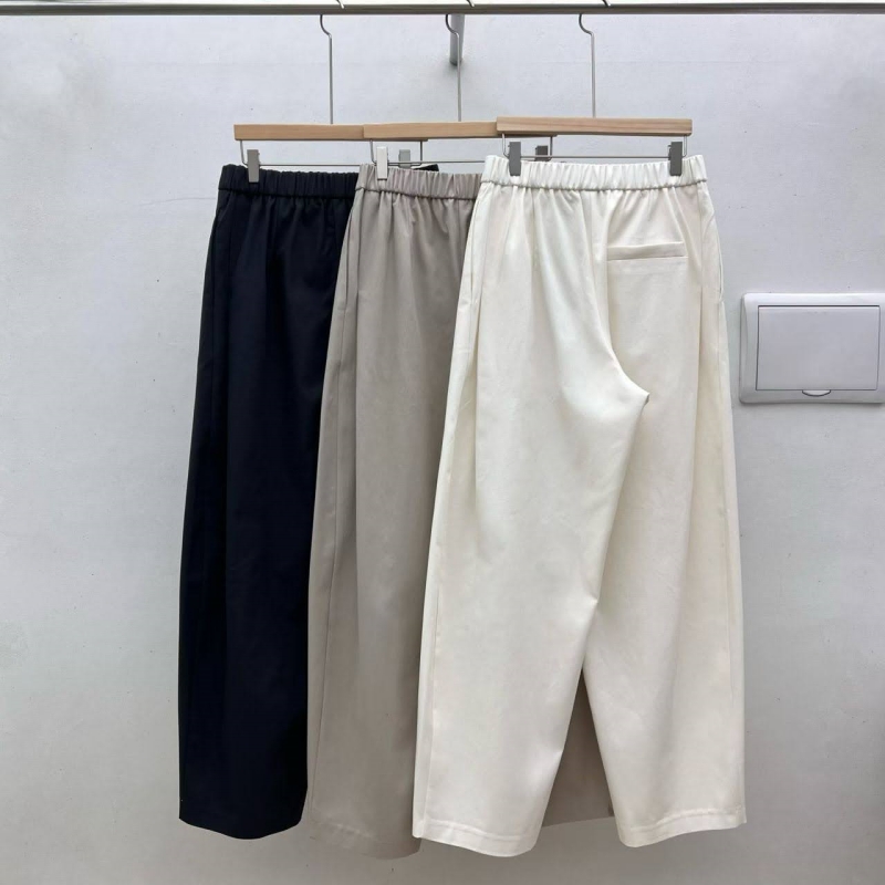 韓 側打摺寬褲 3色