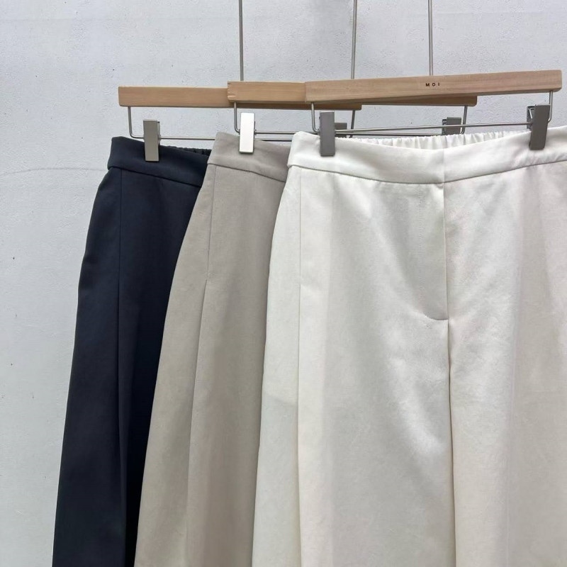 韓 側打摺寬褲 3色