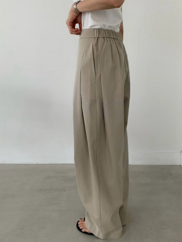 韓 側打摺寬褲 3色