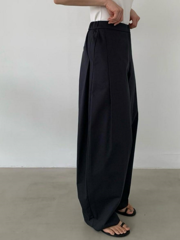 韓 側打摺寬褲 3色