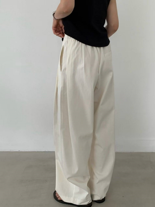 韓 側打摺寬褲 3色