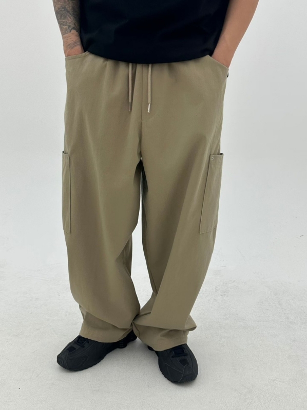 韓 低口袋素色休閒褲 3色