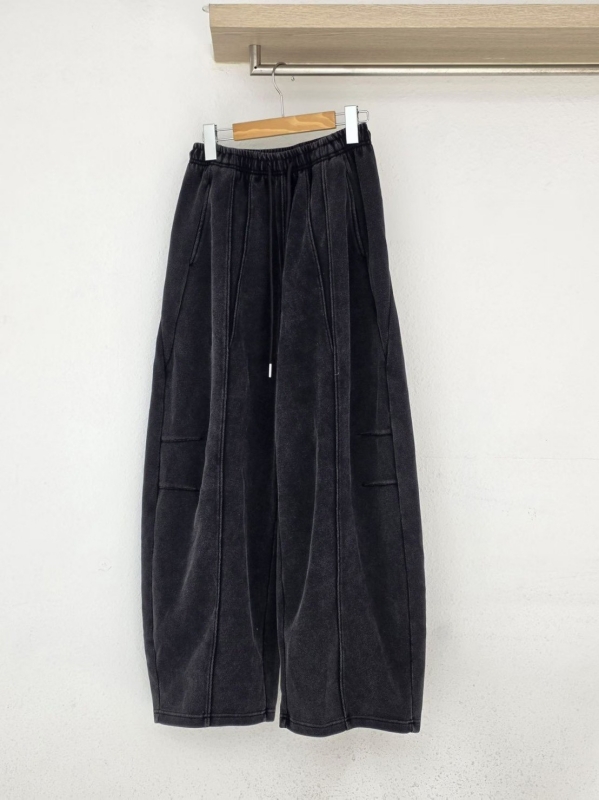韓 洗舊刷色休閒寬褲 3色 size