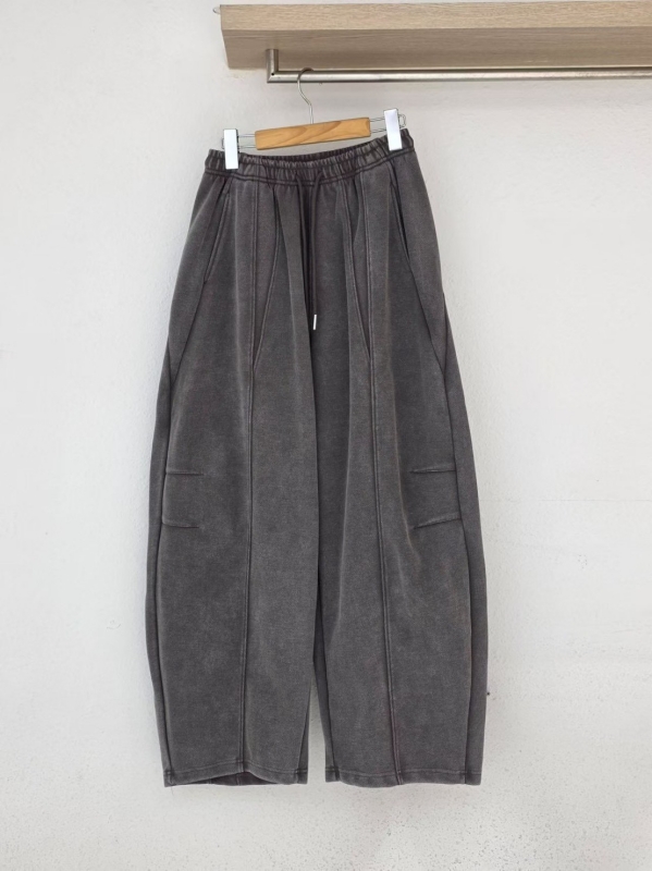 韓 洗舊刷色休閒寬褲 3色 size