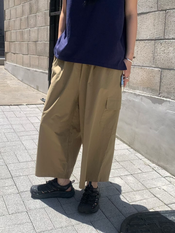 韓 側大口袋寬褲 3色 size