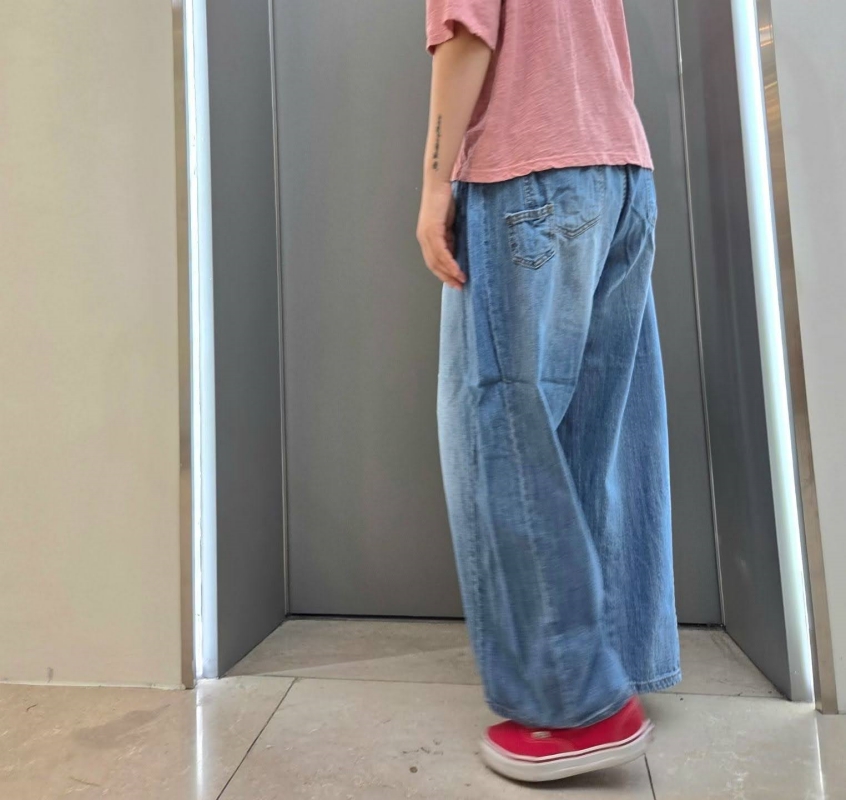 韓 大小口袋牛仔褲