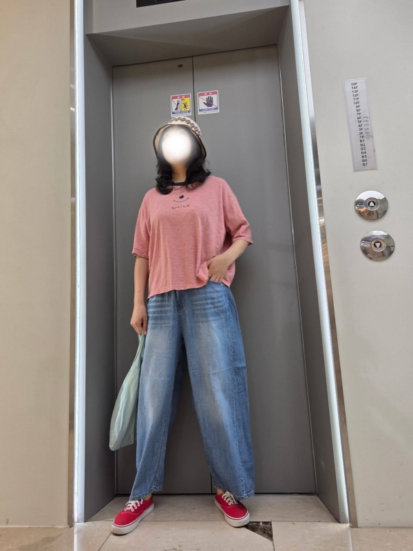 韓 大小口袋牛仔褲