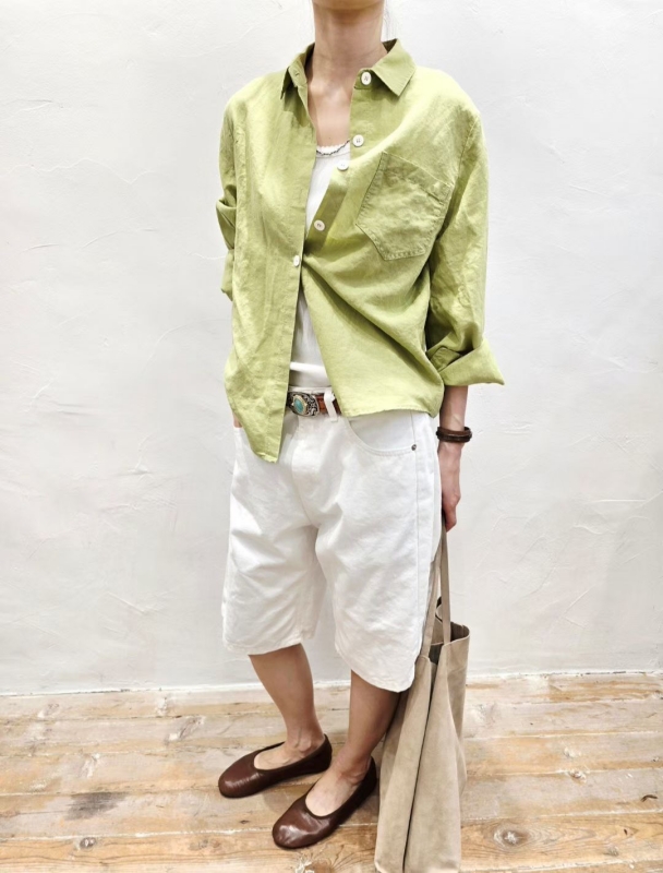 韓 棉質五分褲 2色 size