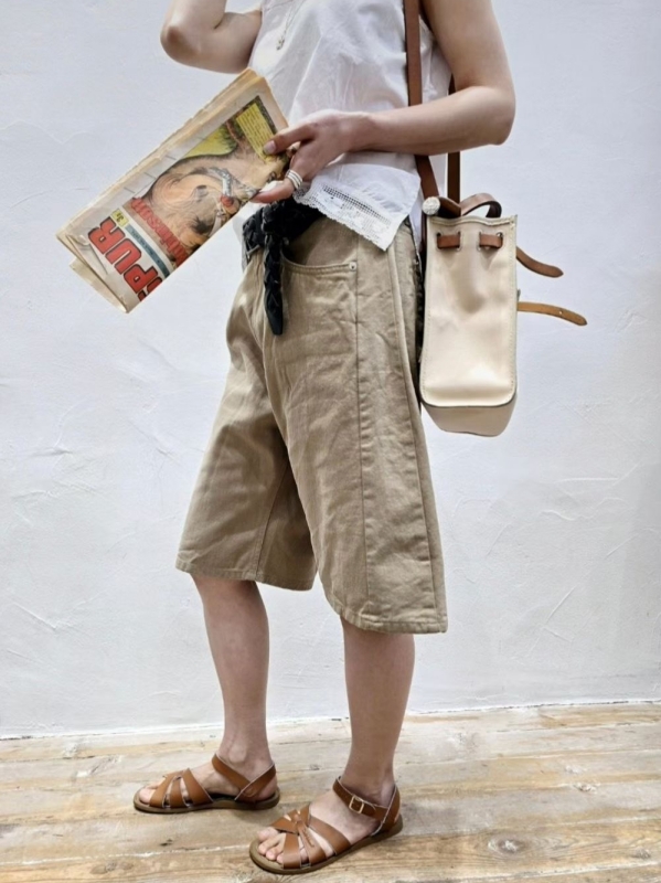 韓 棉質五分褲 2色 size