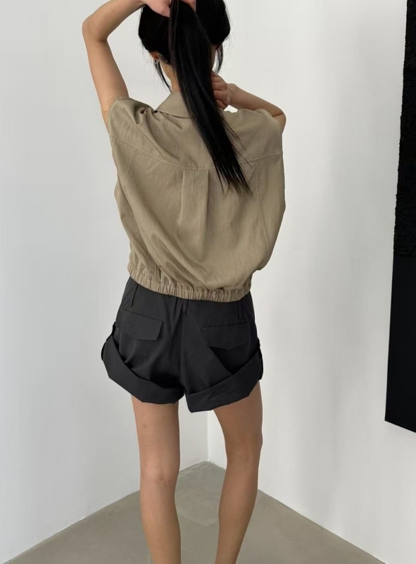 韓 可反捲短褲 2色