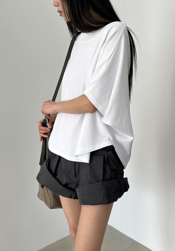 韓 可反捲短褲 2色