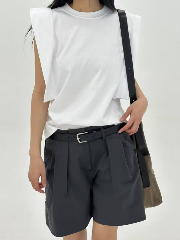 韓 可反捲短褲 2色