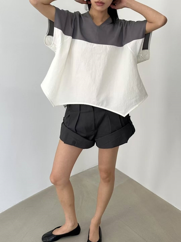 韓 可反捲短褲 2色