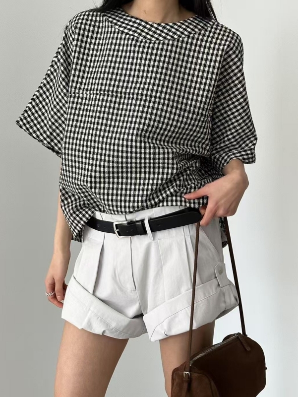 韓 可反捲短褲 2色