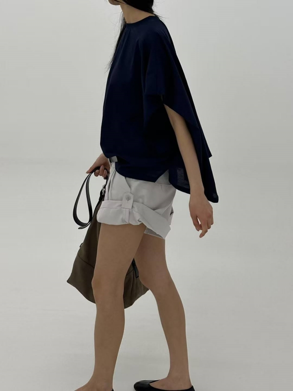 韓 可反捲短褲 2色