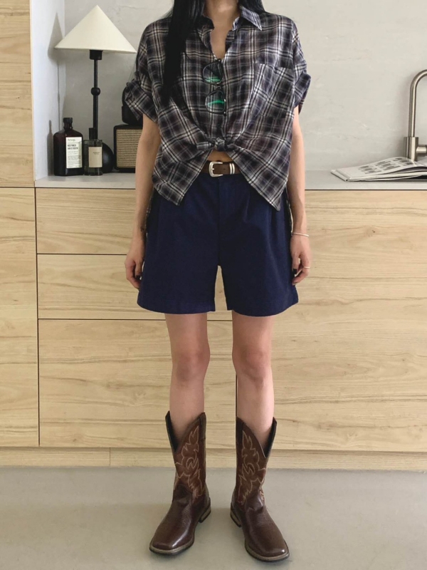 韓 前打折素色短褲 3色