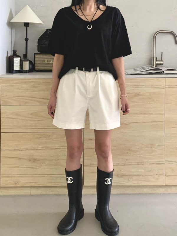 韓 前打折素色短褲 3色
