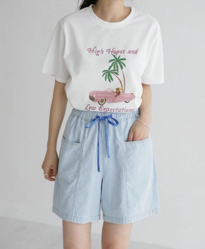 韓 綁帶清爽短褲 2色