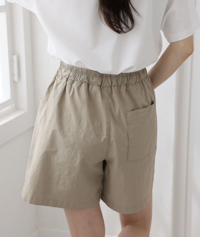 韓 二口袋素面短褲 5色