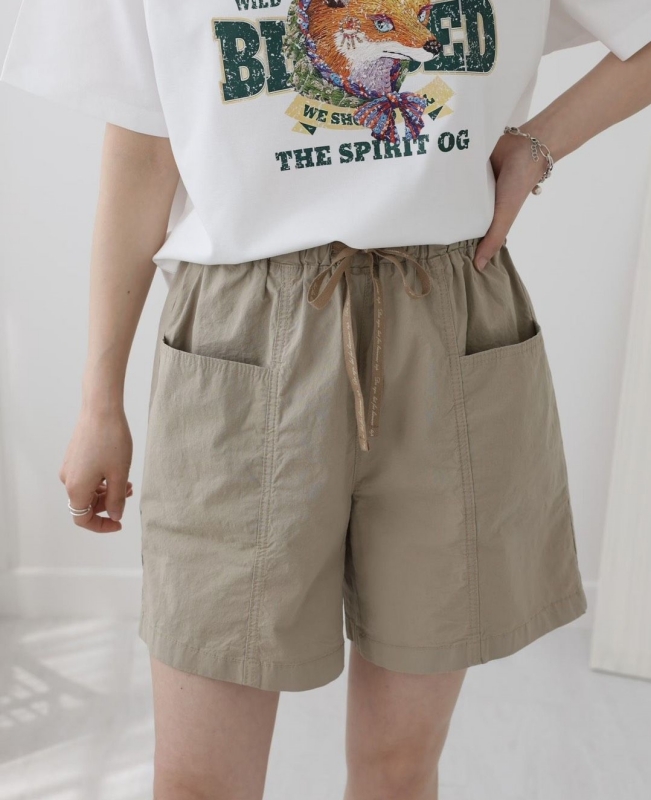 韓 二口袋素面短褲 5色