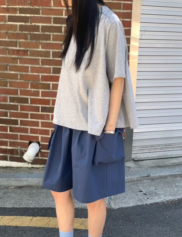 韓 側大口袋短褲 3色 size