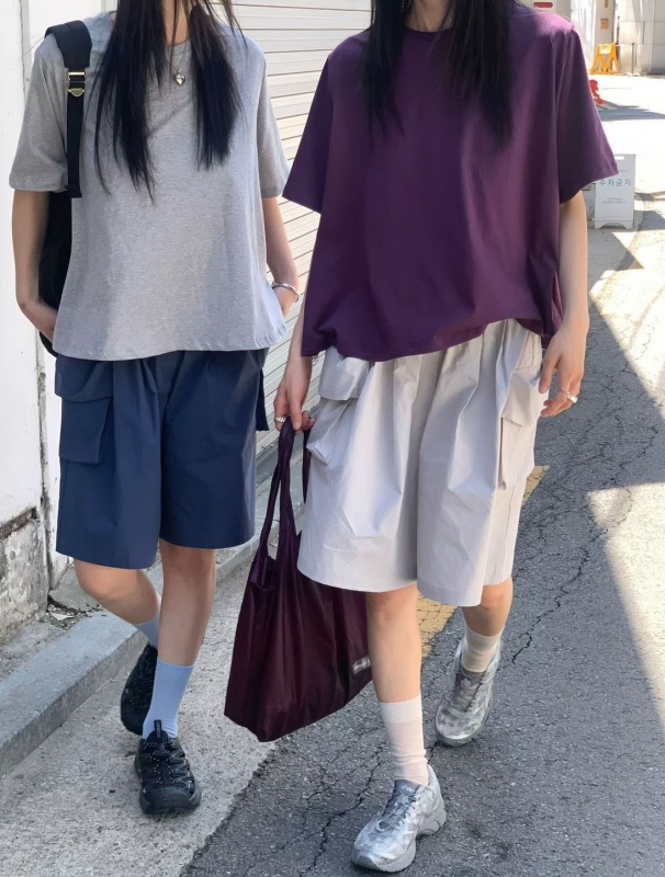 韓 側大口袋短褲 3色 size