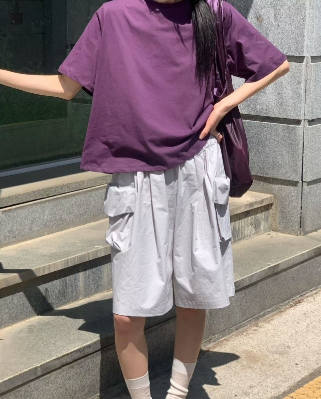 韓 側大口袋短褲 3色 size