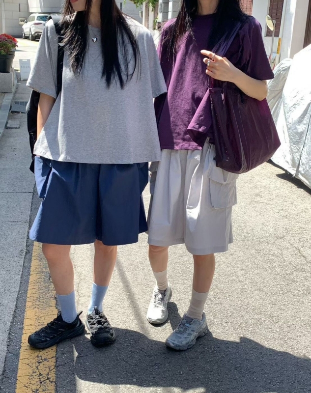 韓 側大口袋短褲 3色 size