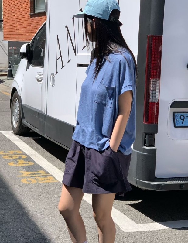 韓 大口袋腰鬆緊短褲 3色