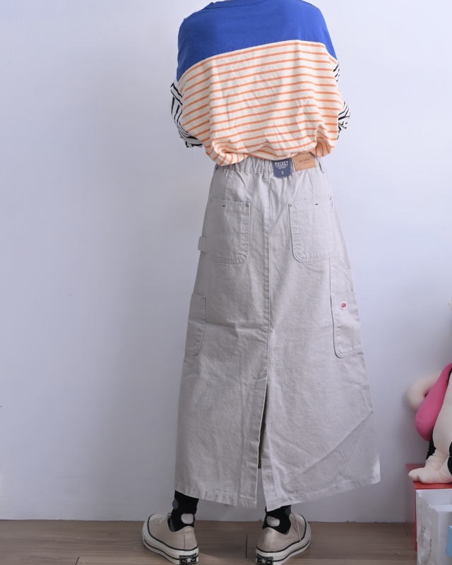 韓 小標休閒綿長裙 3色 size