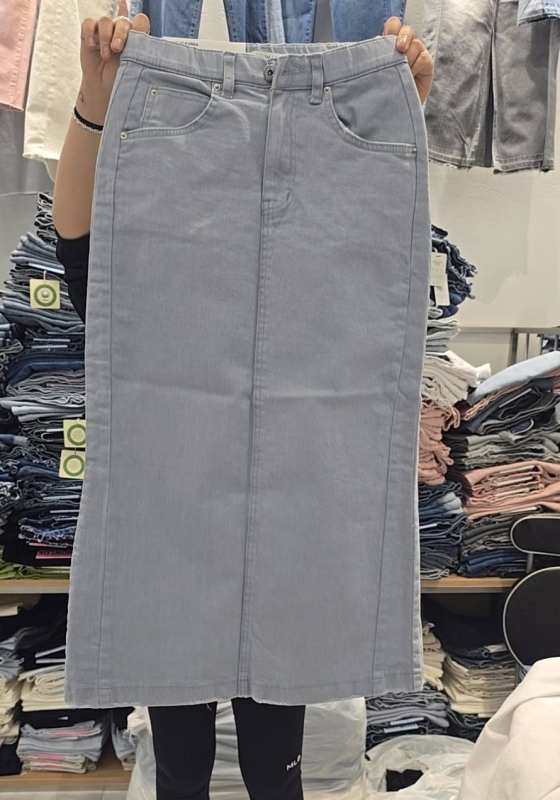 韓 素色棉質長裙 3色