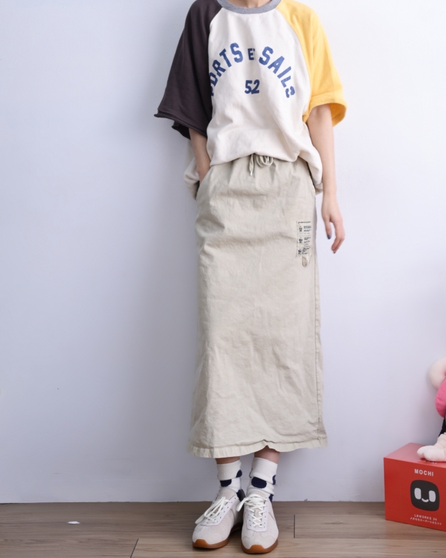 韓 貼布棉長裙 3色 size