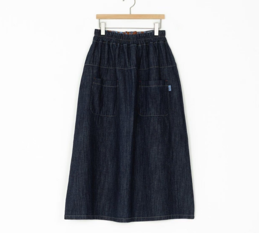 韓 方口袋深牛仔裙 size