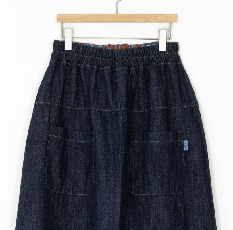 韓 方口袋深牛仔裙 size