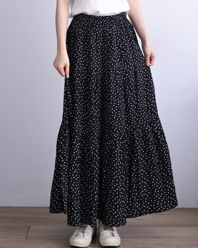 韓 小碎花長裙 size