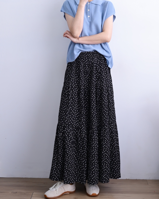 韓 小碎花長裙 size