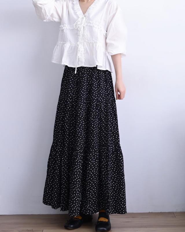 韓 小碎花長裙 size