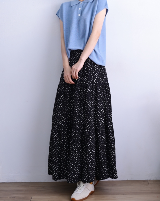 韓 小碎花長裙 size