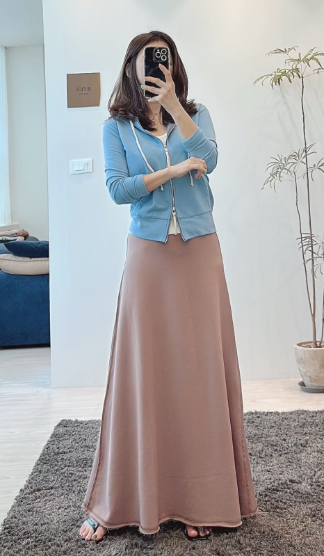 韓 素面長裙 3色