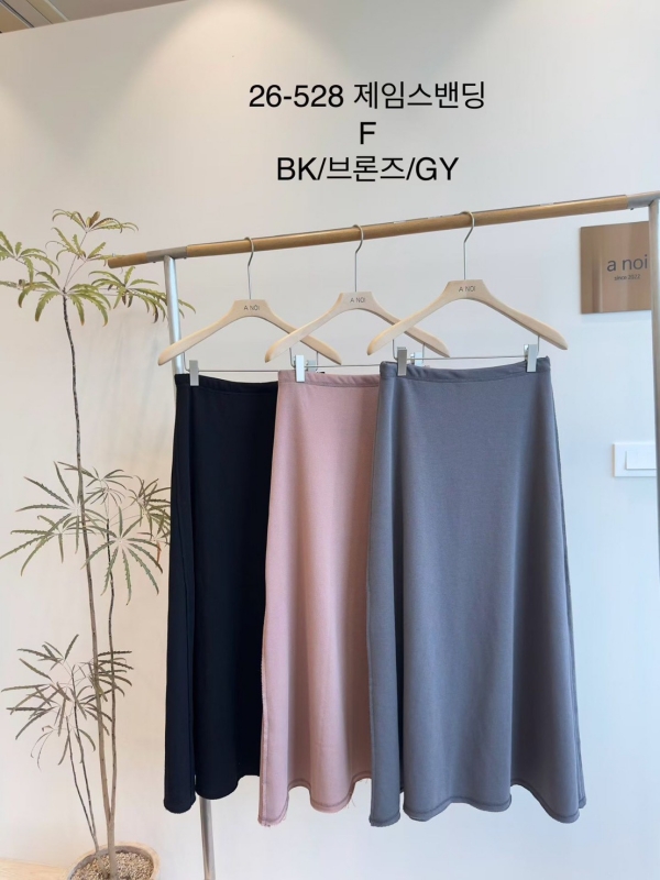 韓 素面長裙 3色