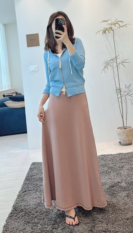 韓 素面長裙 3色