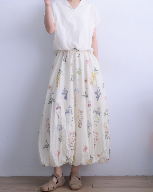 韓 很多花長裙 size
